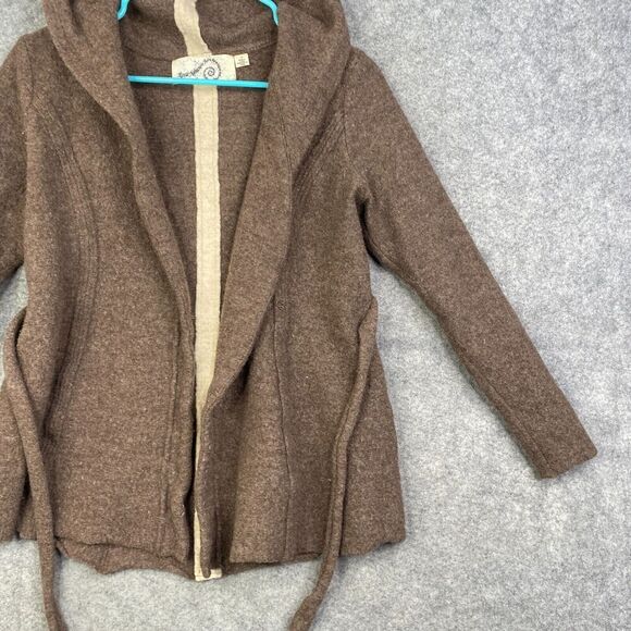 Anthropologie Brown Hooded Cardigan - Picture 3 of 12